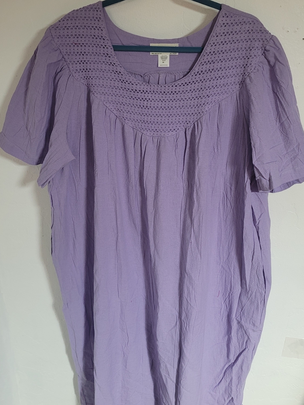The Vermont Country Store Lavender Cotton Maxi Dress